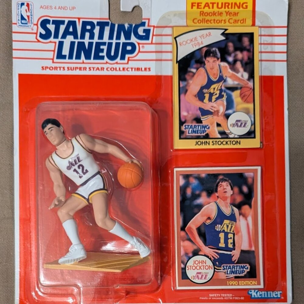 1990 John Stockton Starting Lineup Figure – Utah Jazz – Sealed